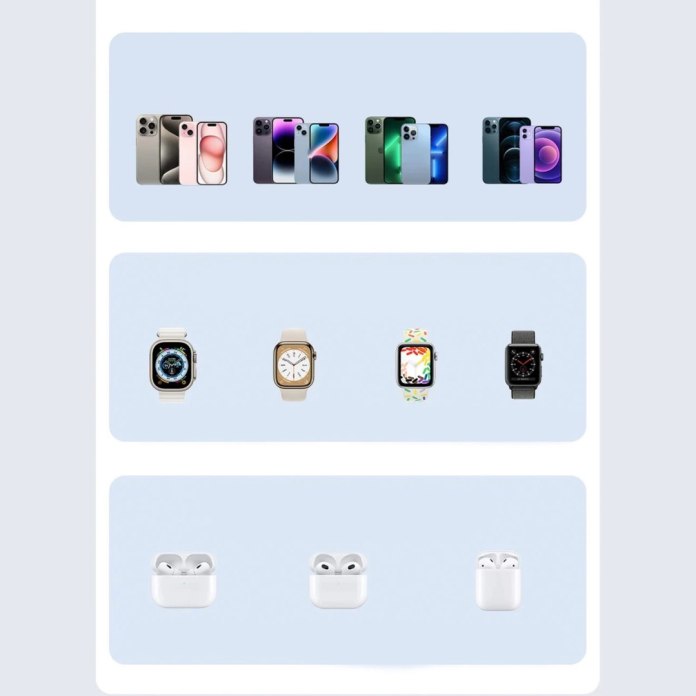 Urządzenia kompatybilne z ładowarką indukcyjną 4w1 Duzzona W20